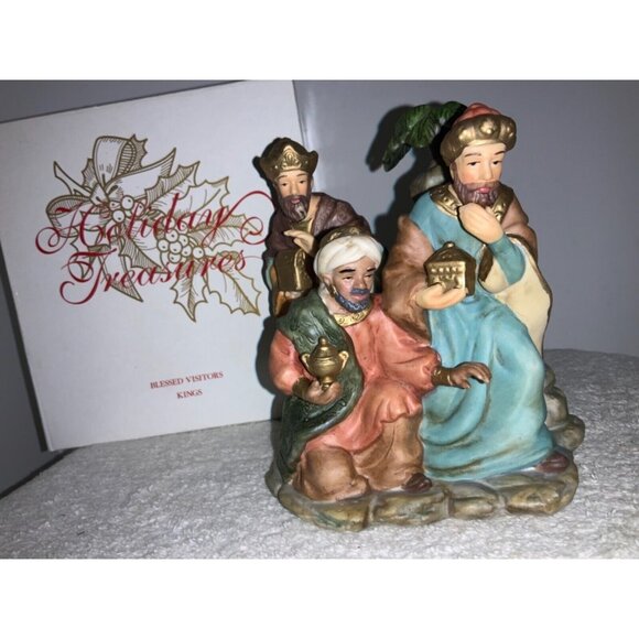 Avon Holiday Treasures Blessed Visitors Kings Nativity Scene Figurine Decoration - Picture 1 of 9